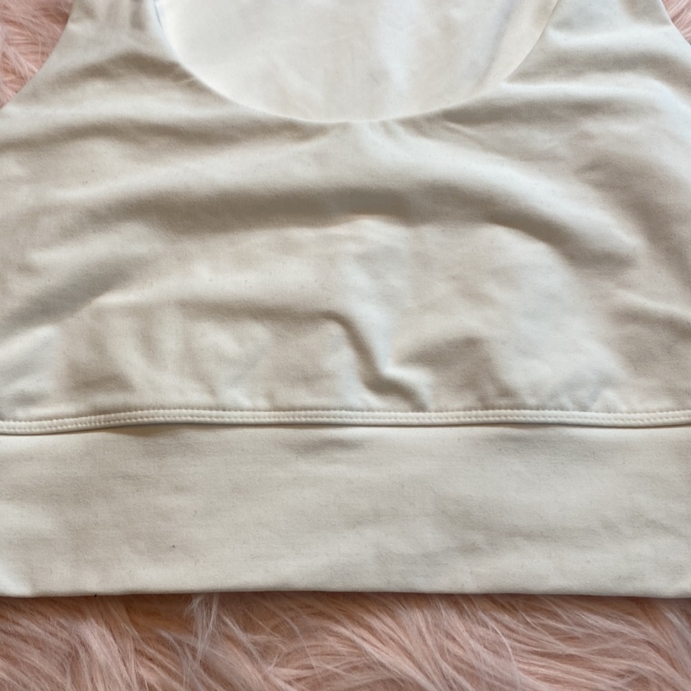 Year Of Ours White Crop Tank Racerback sz L - Picture 7 of 10